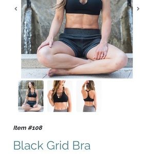 Zyia Black Grid Bra